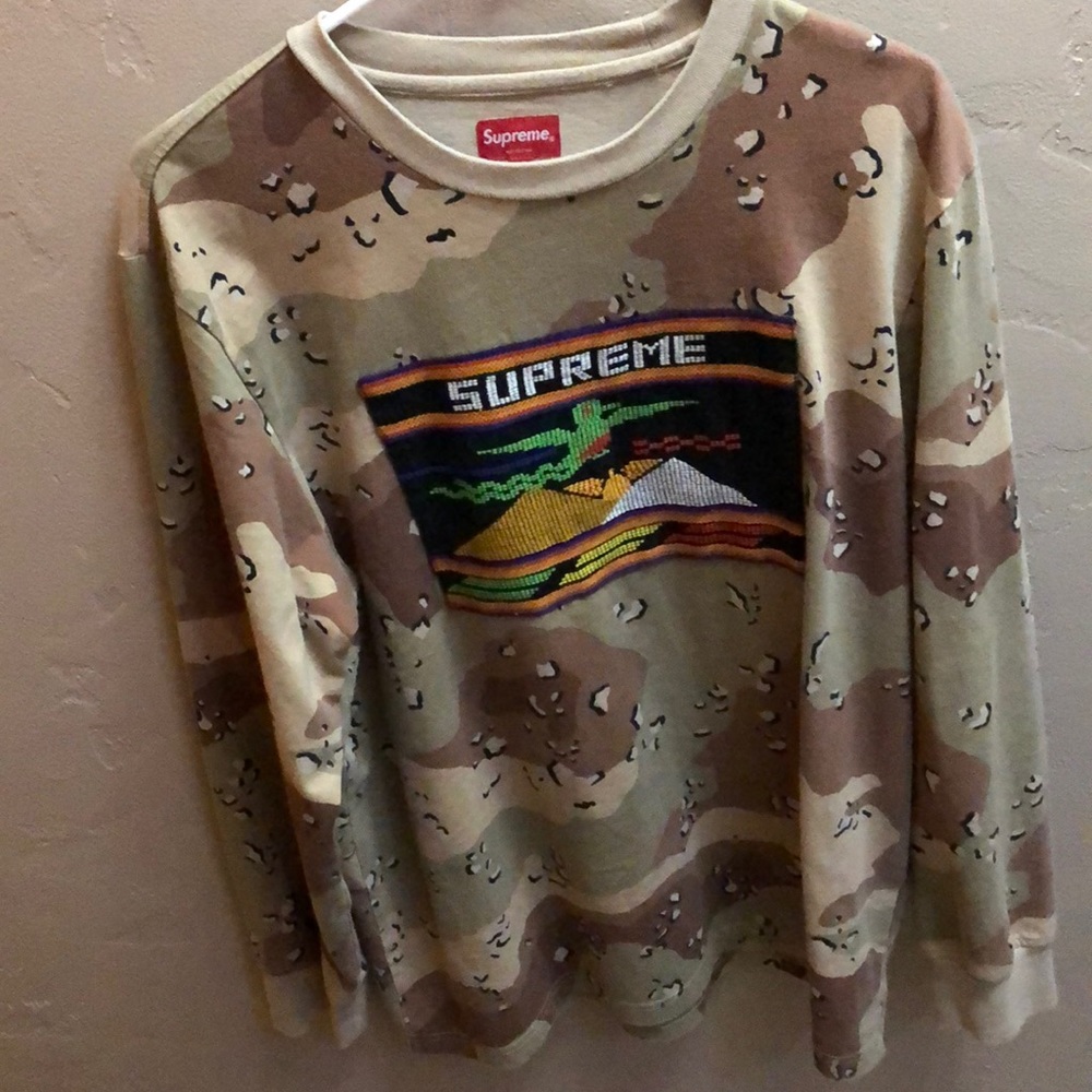 Supreme Needlepoint Patch Chocolate Chip Camo